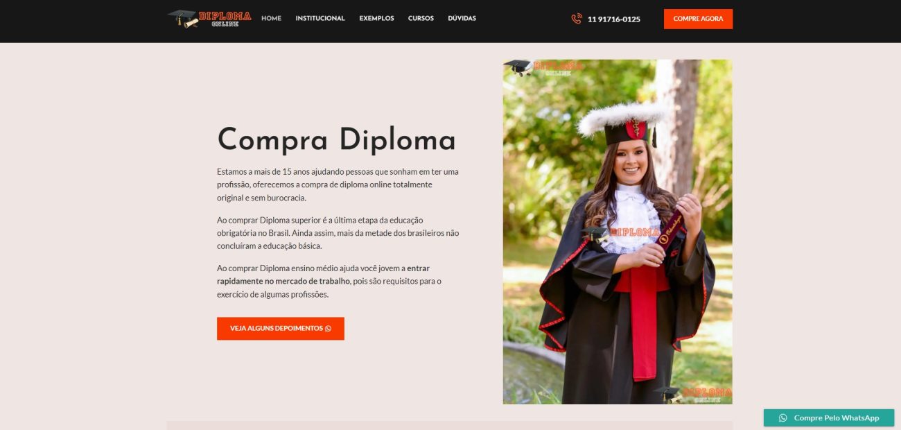 Comprar Diploma Online Lider de vendas de diploma no brasil